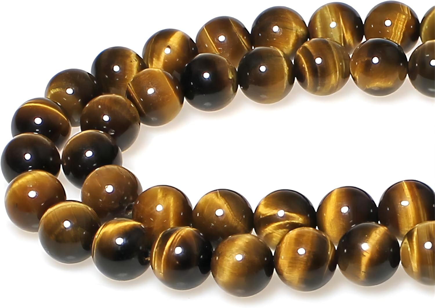 MJDCB 4mm Yellow Tiger Eye A Grade Gemstone Loose Beads Natural Round Crystal Energy Stone Healing Power for Jewelry Making 1 Strand 15" - Image 2