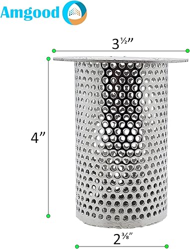 Miniatura 2 de Colador de drenaje comercial (1, 3 pulgadas de diámetro x 4 pulgadas de alto cilindro)