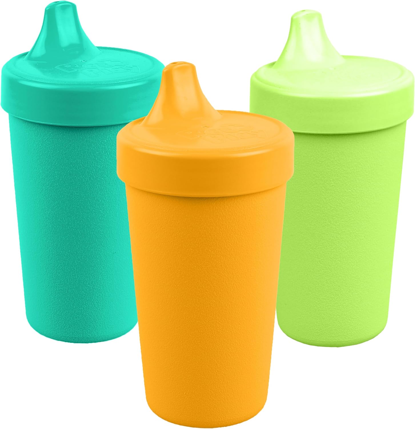 Re-Play Sippy Cups for Toddlers – 10 Oz. Reusable Spill Proof Cups for Kids, Dishwasher/Microwave Safe – Made in USA – Set of 3-3.13″ x 6.25″ – Aqua Asst