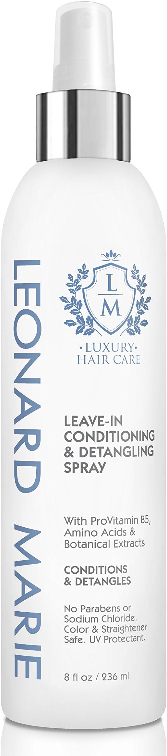 Leonard Marie Leave-In Conditioner Spray - Detangling Spray with ProVitamin B5 and Amino Acids Plus UV Protection, Safe for Color Treated Hair - Conditioning and Nourishing