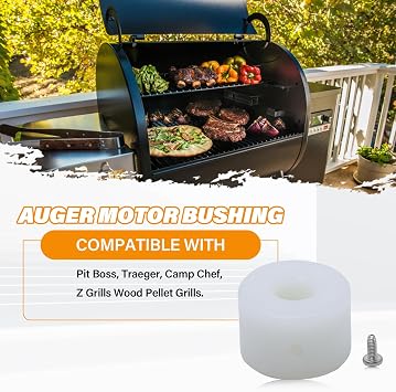 Auger Motor Bushing Replacement Parts for Most Pit Boss, Traeger, Camp Chef, Z Grills Wood Pellet Grills, Auger Tube Bushing for Push Rod Shaft Replacement Parts: KIT0021, BRN109, 74076, PG24-23, 1PC