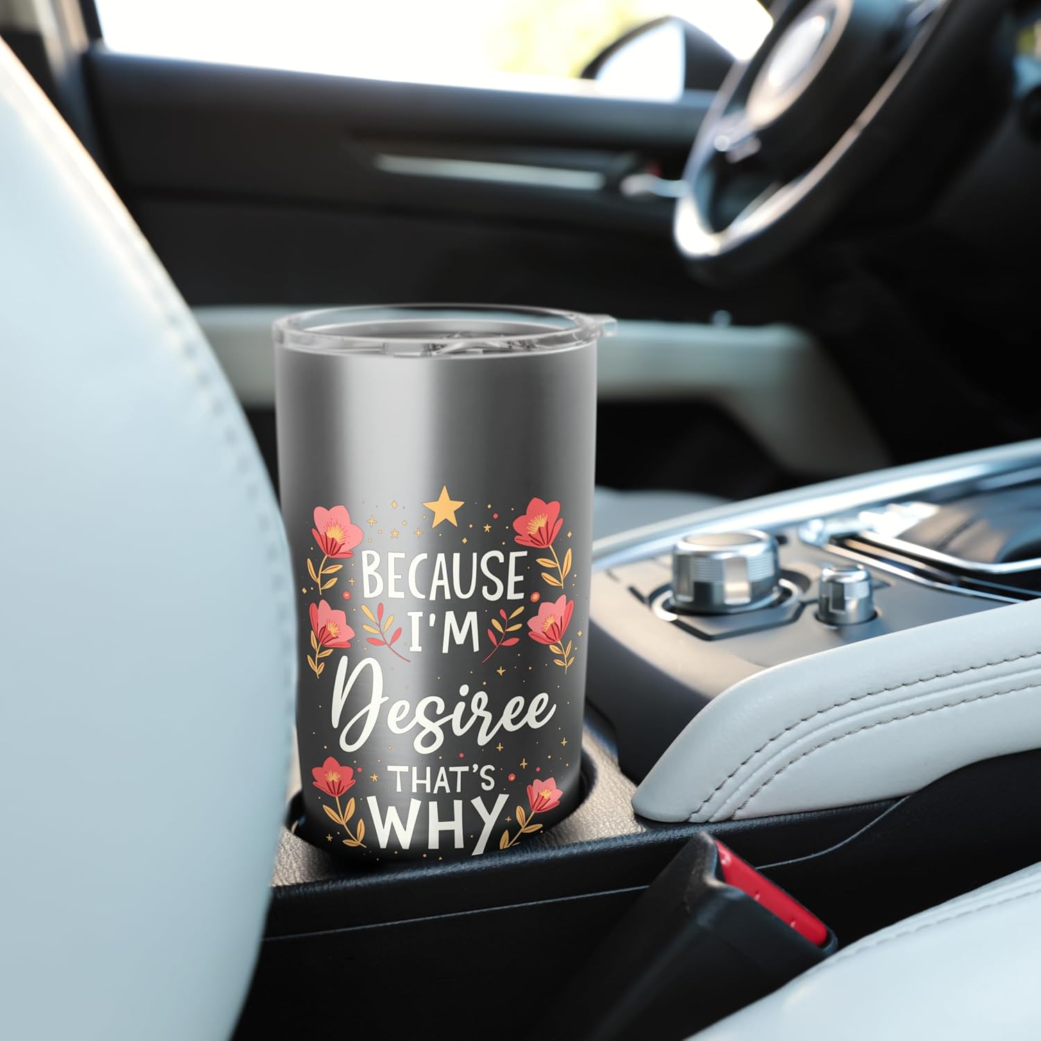 Women Because I'm Desiree That's Why Woman Name Stainless Steel Insulated Tumbler - Image 6