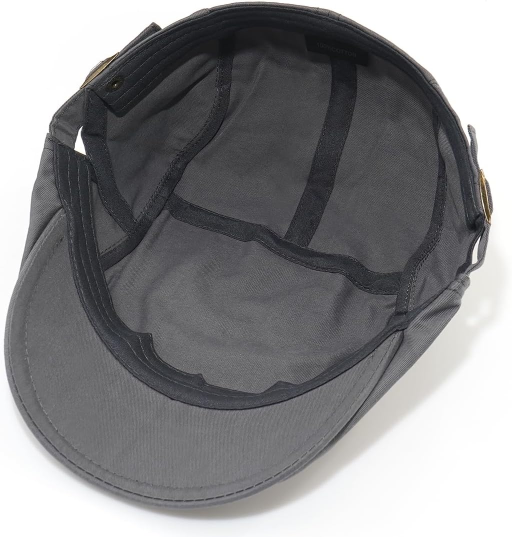 Rivet Newsboy Caps Cotton for Men Flat Ivy Gatsby Cap Irish Cabbie Ivy Driving Hunting Hat - Image 5