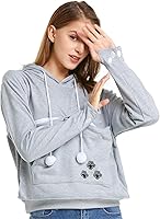 Kei Tomlison Unisex Pet Carrier Hoodie - Big Pouch Sweatshirt for Cats Dogs Bunnies, Long Sleeve Warm Hands-Free Holder
