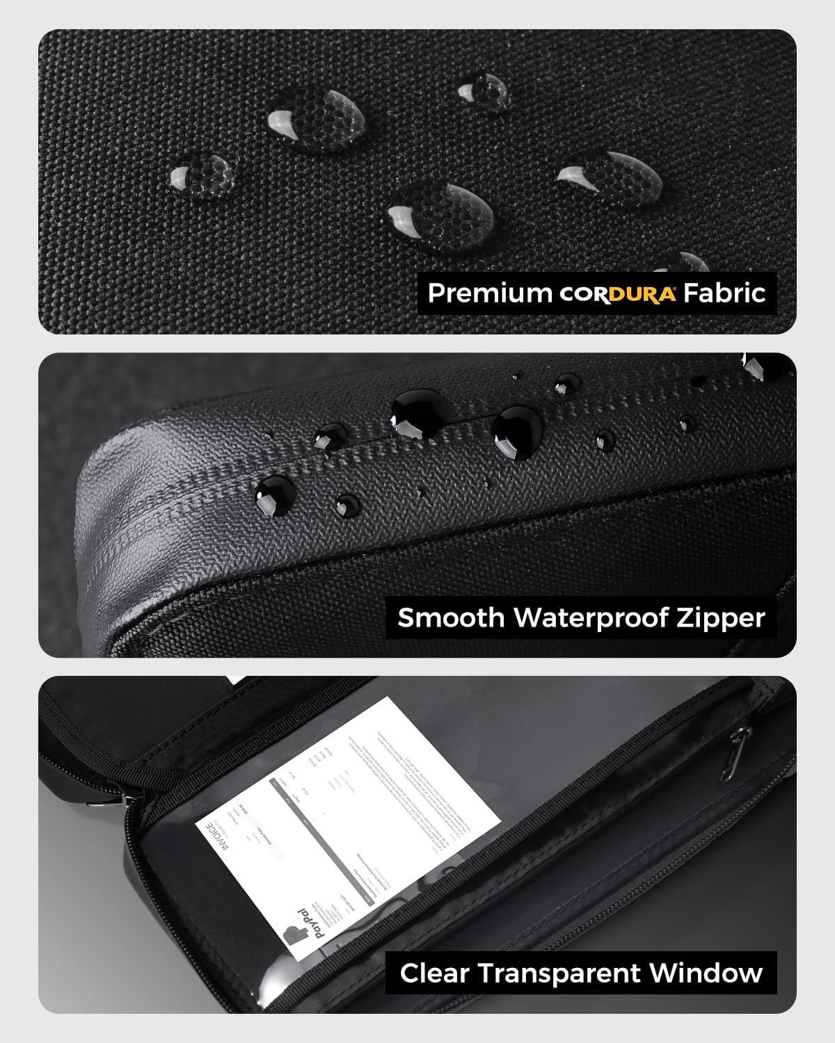 pack all Travel Passport Holder with RFID Blocker, Water-Resistant Passport Wallet with Wrist Strap, Multiple Family Airplane Document Organizer for Cards, Boarding Pass, ID, Cash, Tickets - Image 4