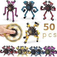 Vista 10 de 18 piezas de juguetes fidget spinners al azar, juguetes de dedo de robot deformables de bricolaje, spinner de descompresión, juguetes de giroscopio