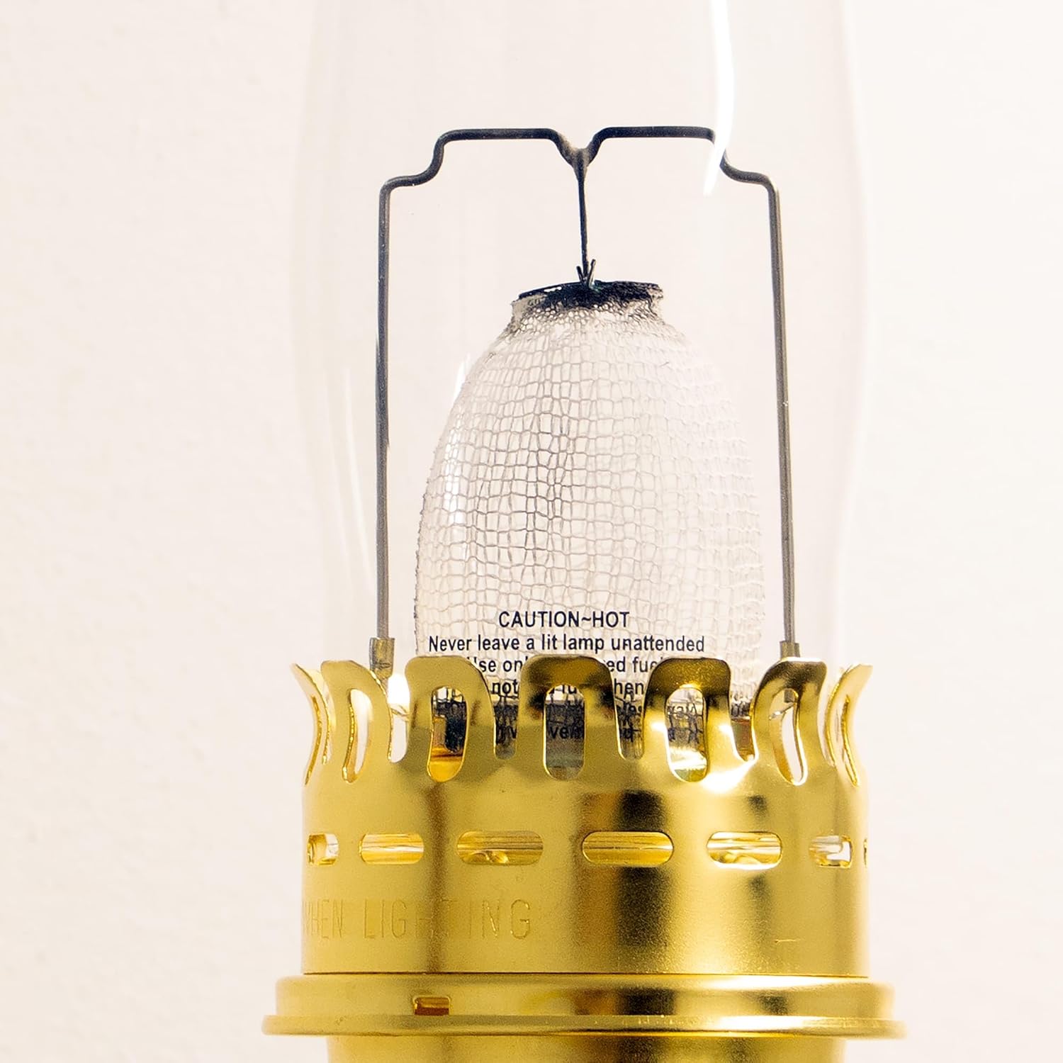Aladdin Brass Wall Oil Lamp with Wall Bracket, Solid Brass Indoor Emergency Lighting for Wall, Shelf, Table or Hanging, Brass Bowl and Burner