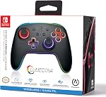 PowerA Enhanced Wireless Controller for Nintendo Switch with Lumectra, wireless video game controller, gaming controller, officially licensed, RGB controller