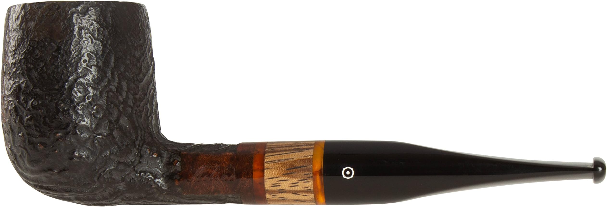 Molina Zebrano Sandblast Tobacco Pipe - Pot