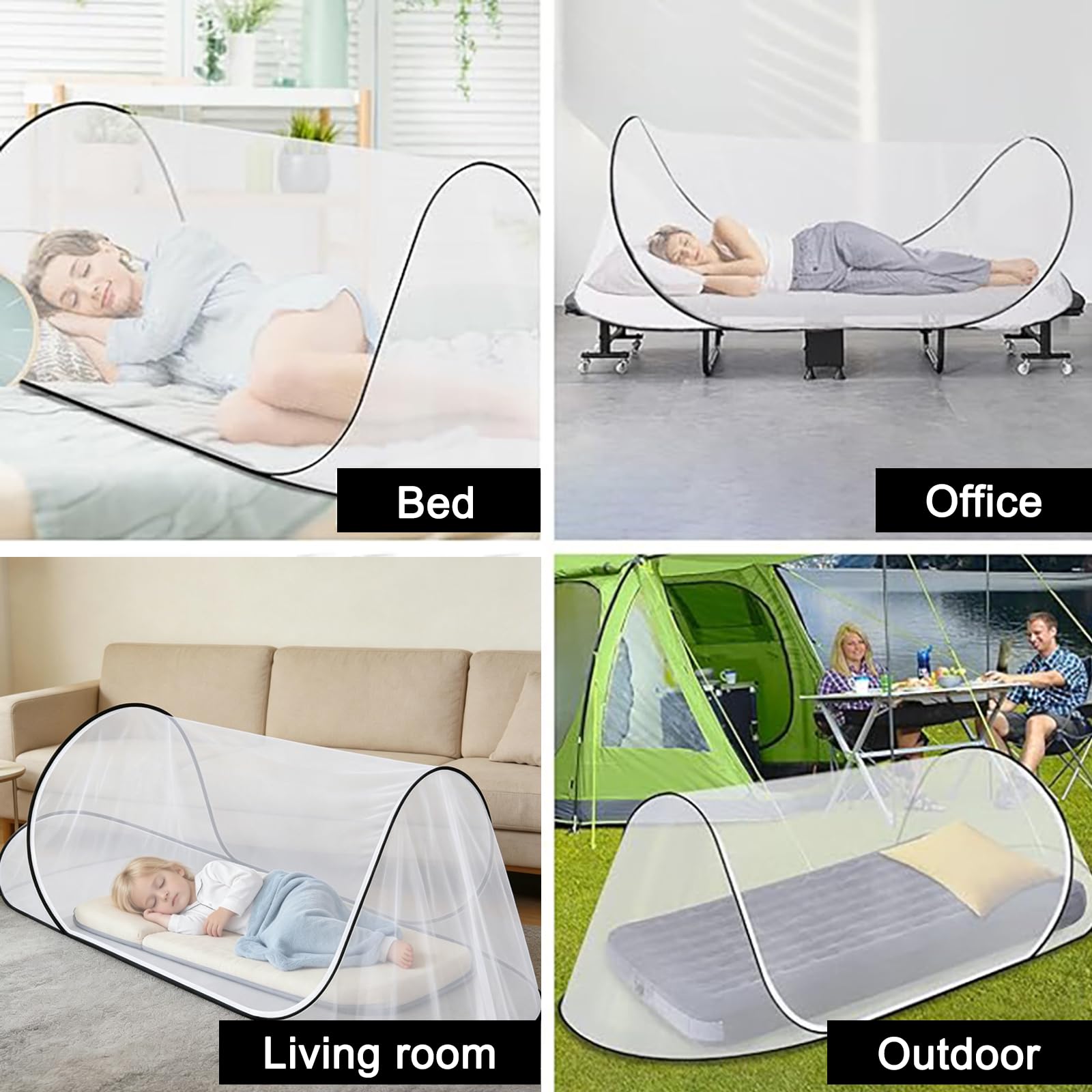 Zanzariera pop-up per letto singolo, 200 x 80 x 56 cm, pieghevole, zanzariera da viaggio, zanzariera portatile, zanzariera per campeggio, interni ed esterni