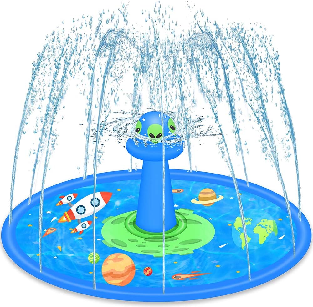 LUKAT Baby Water Play Mat Tummy Time Inflatable Mat for 3/6/9 Month Infants & Toddlers Sensory Toy Activity Center Early Development BPA Free