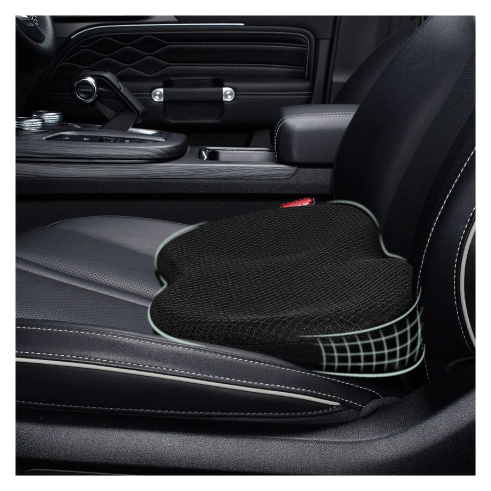 Hviyroi car seat cushion Memory Foam Car Seat Cushion Ergonomic Hip Support(Black)