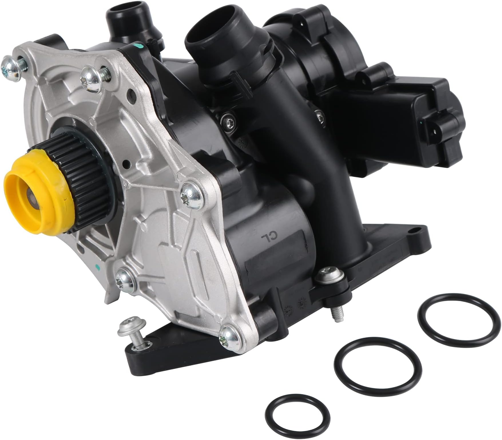 Water Pump Thermostat Housing Assembly 06L121011B Replacement For Audi A3 A4 A5 S3 TT, Replacement For Volkswagen VW Golf Beetle Passat SportWagen 1.8T 2.0T Replaces 06L121111J 06L121111H