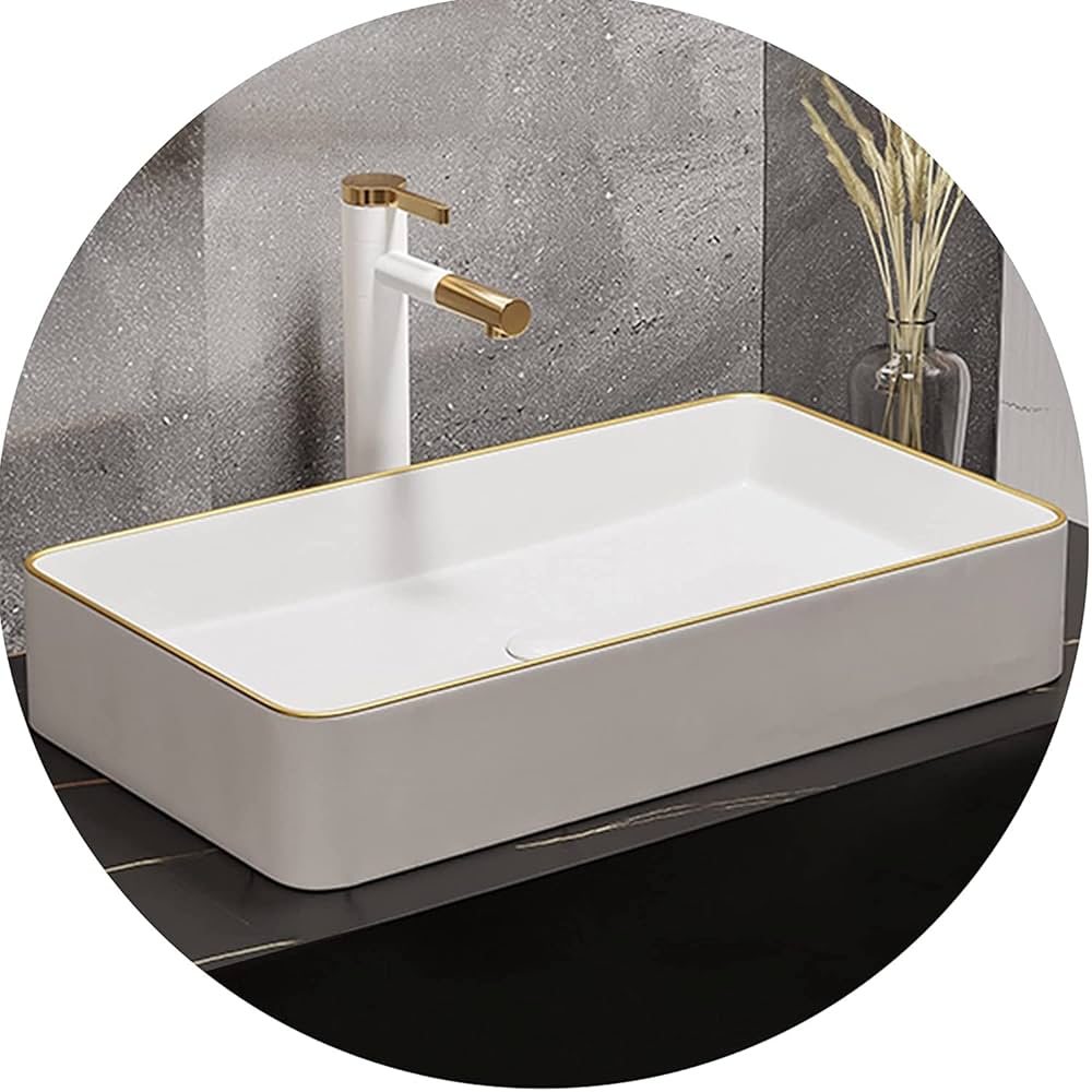 陶磁器 台の鉢 四角 ヨーロッパ式 洗面台