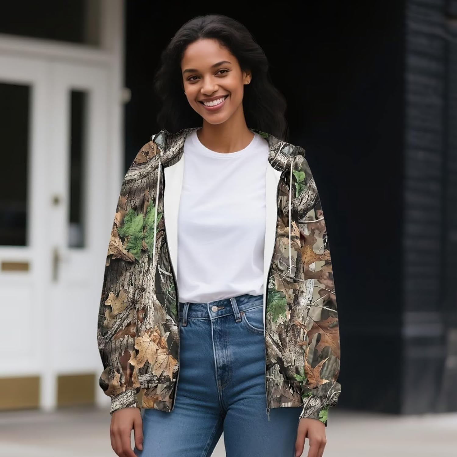 SEANATIVE Women Zip Up Hoodies Drawstring Sweatshirt Long Sleeve Casual Hoodie Jacket with Pocket Size XS-5XL - Image 2