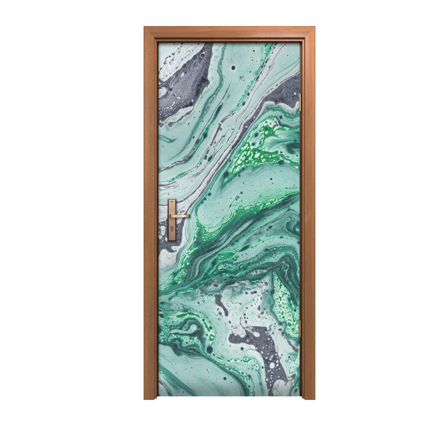 Autocollant de porte marbre moderne 90x200 adhésif décoration murale intérieure