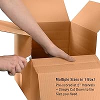 Vista 3 de BOX USA Cajas de varias profundidades, Kraft, 10