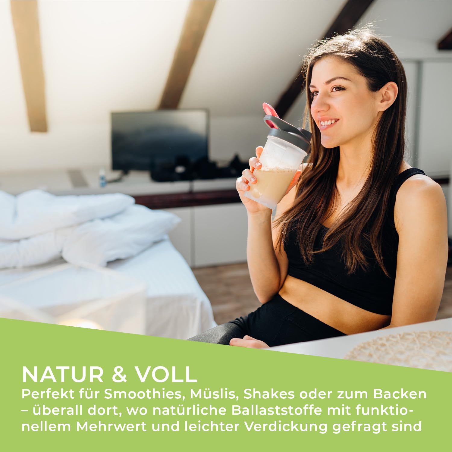 GreatVita Bio Akazienfaser Pulver 400g | über 90% lösliche Ballaststoffe - geschmacksneutral & 100?% löslich | vegane Acacia Fibre mit Calcium, Magnesium, Kalium & Phosphor | ohne Gentechnik & Zusätze