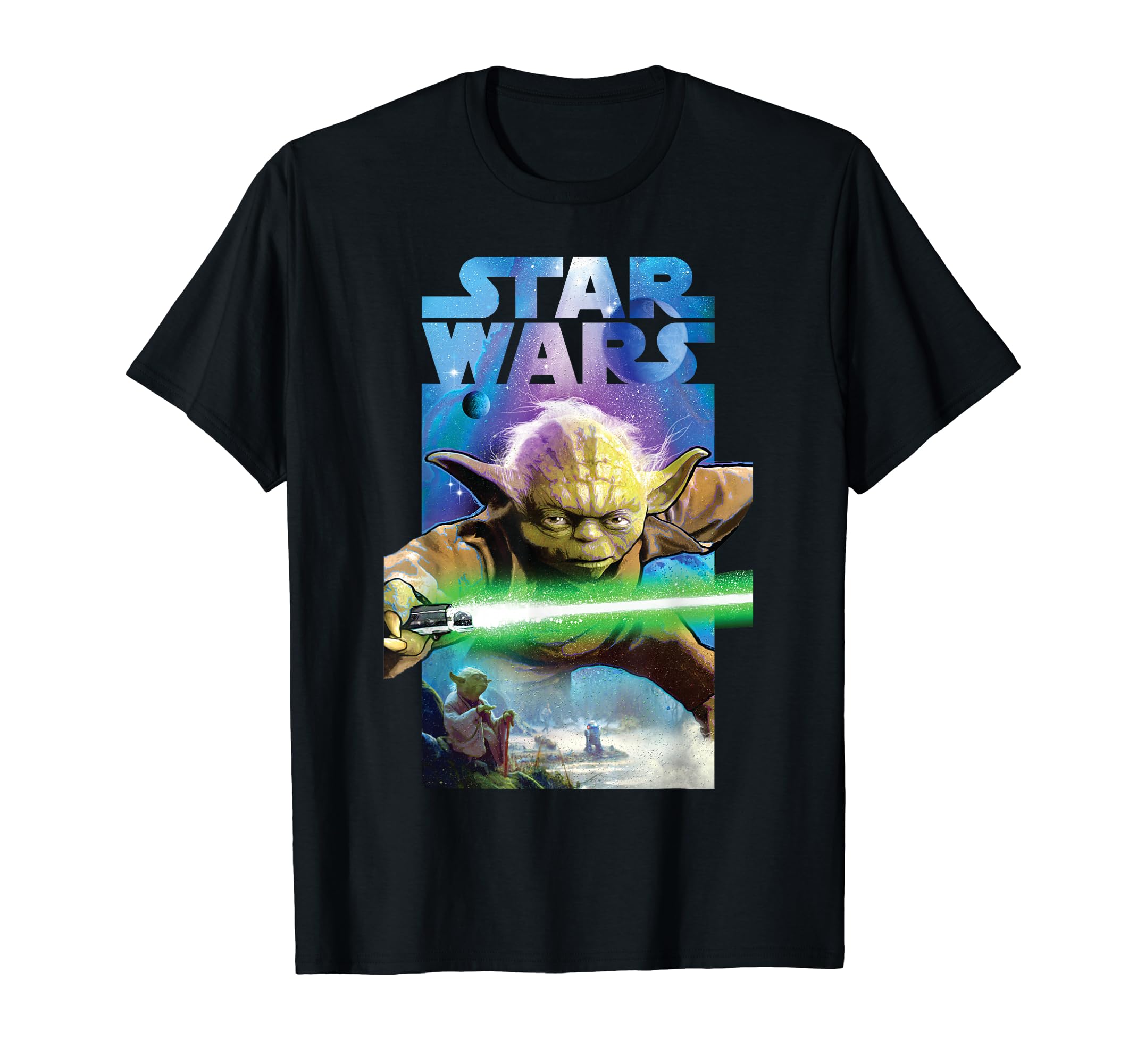 Amazon | スター・ウォーズ ヨーダ ポスター Tシャツ | Tシャツ