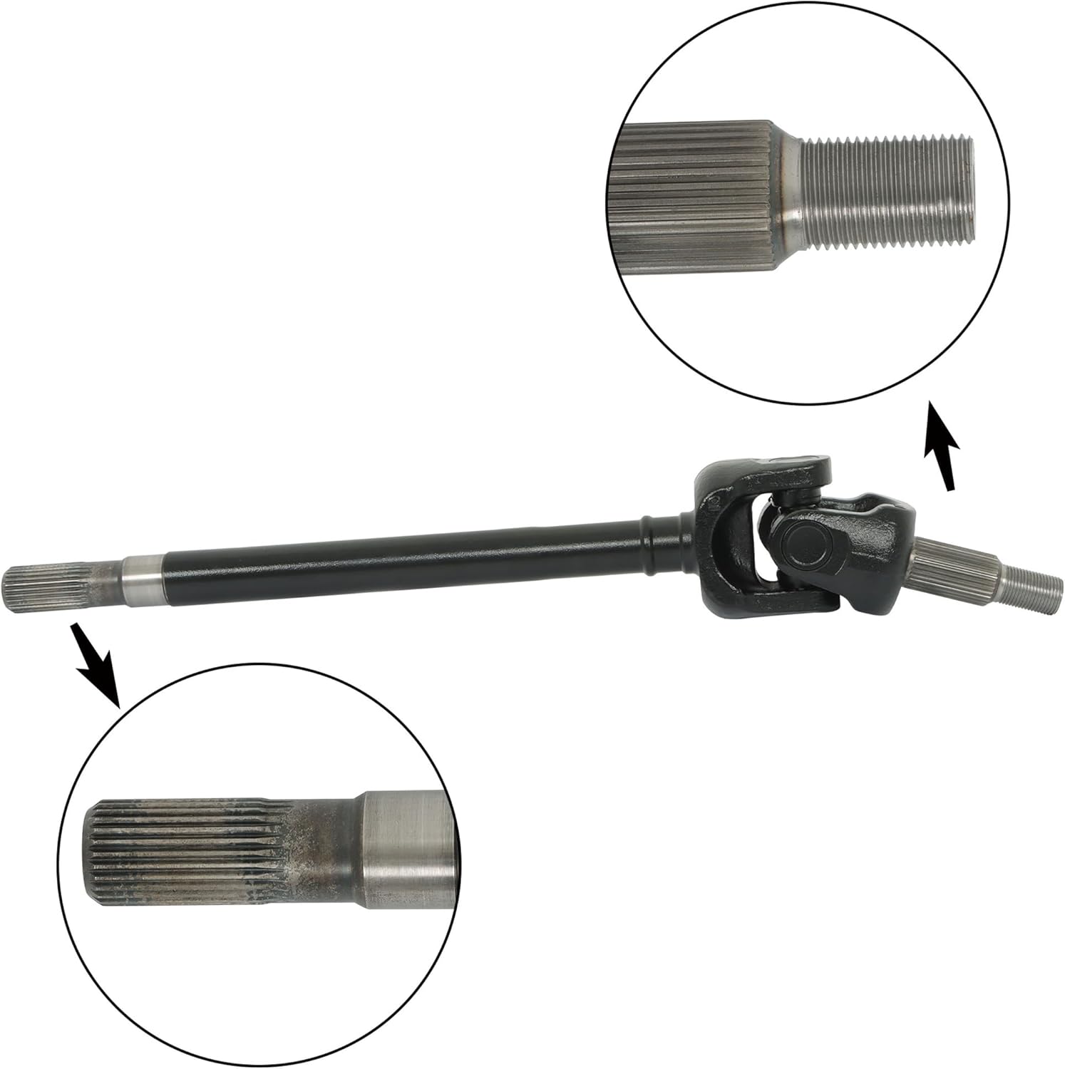 Front Axle Shaft Left Replacement for Wrangler Sahara JL D30 2018-2024 68397156AA