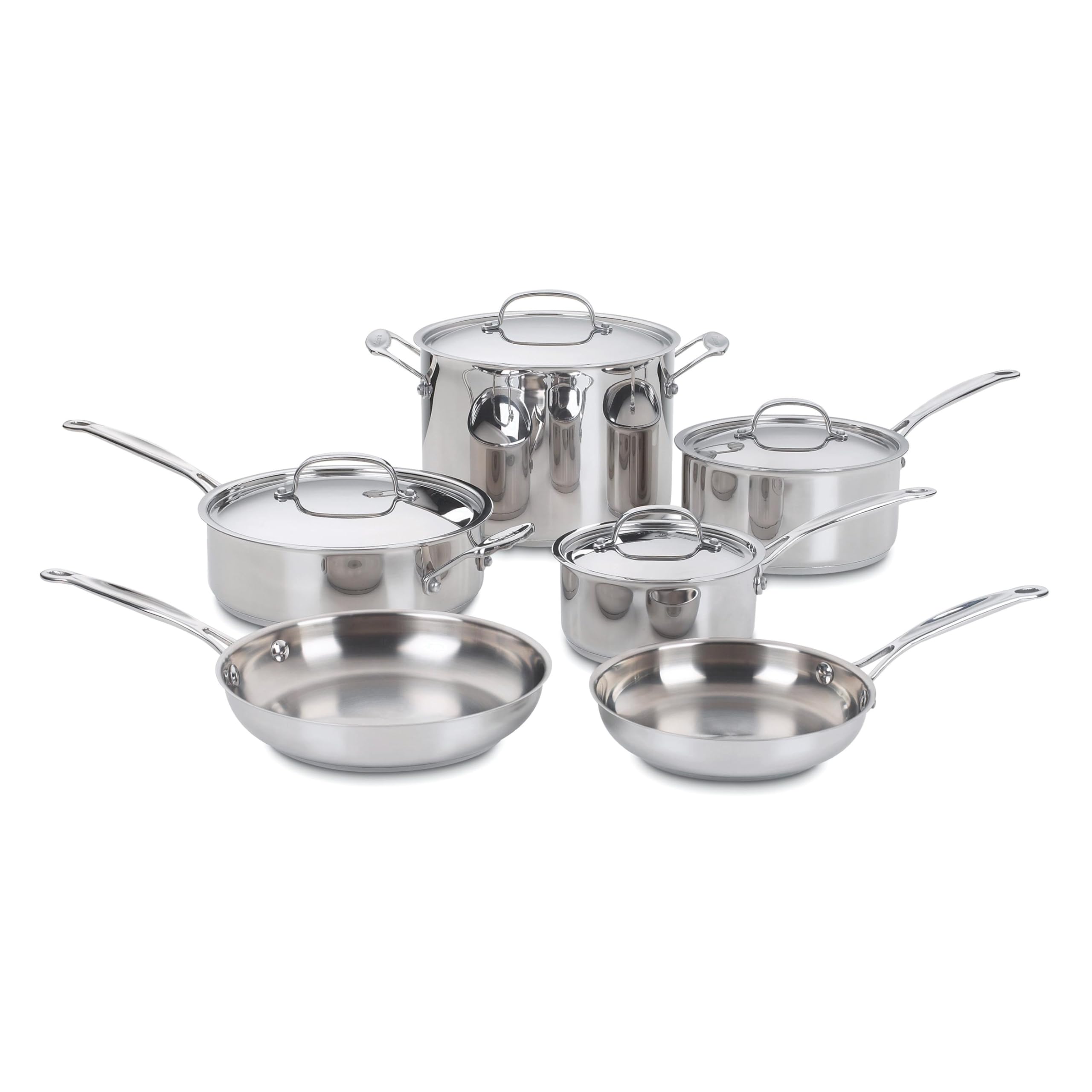 クイジナート　ステンレス鍋10点セット Cuisinart Chef's Classic Stainless 10-Piece Cookware Set 77-10　並行輸入品 [並行輸入品]
