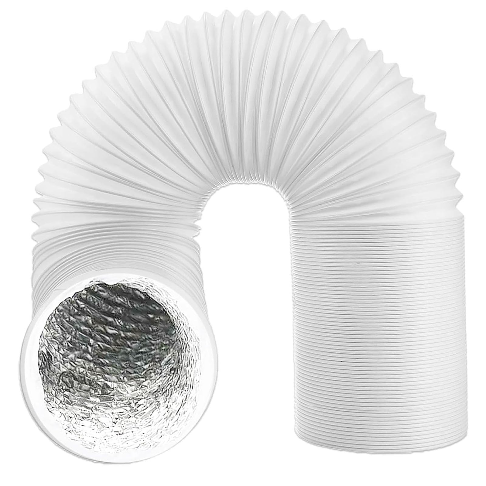 SPARES2GO Vent Hose for Daewoo Air Conditioner PVC Aluminium Foil Insulated Portable Duct AC Outlet Pipe (6" x 6m)
