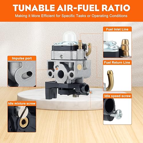 Miniatura 8 de Hipa Carburador GX35 para Honda GX 35 GX35NT 4 tiempos motor HHT35S Trimmer reemplazar 16100-Z0Z-815 16100-Z0Z-034 con filtro de aire 17211-Z0Z-000