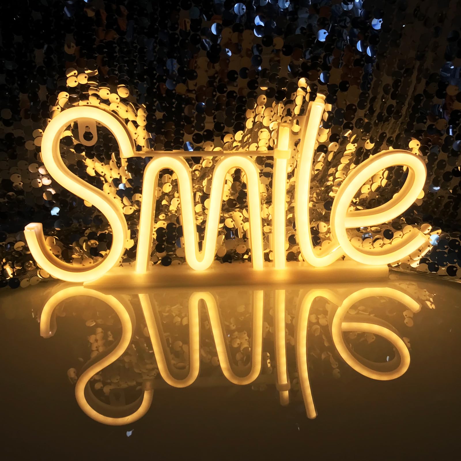 Blue Smile LED Neon Sign,Send Parents, Children, Friends,Lovers, Novel Light, USB/Battery Dual Use, EasyTo Use, Easy To Carry, Suitable For Various Occasions — image 1
