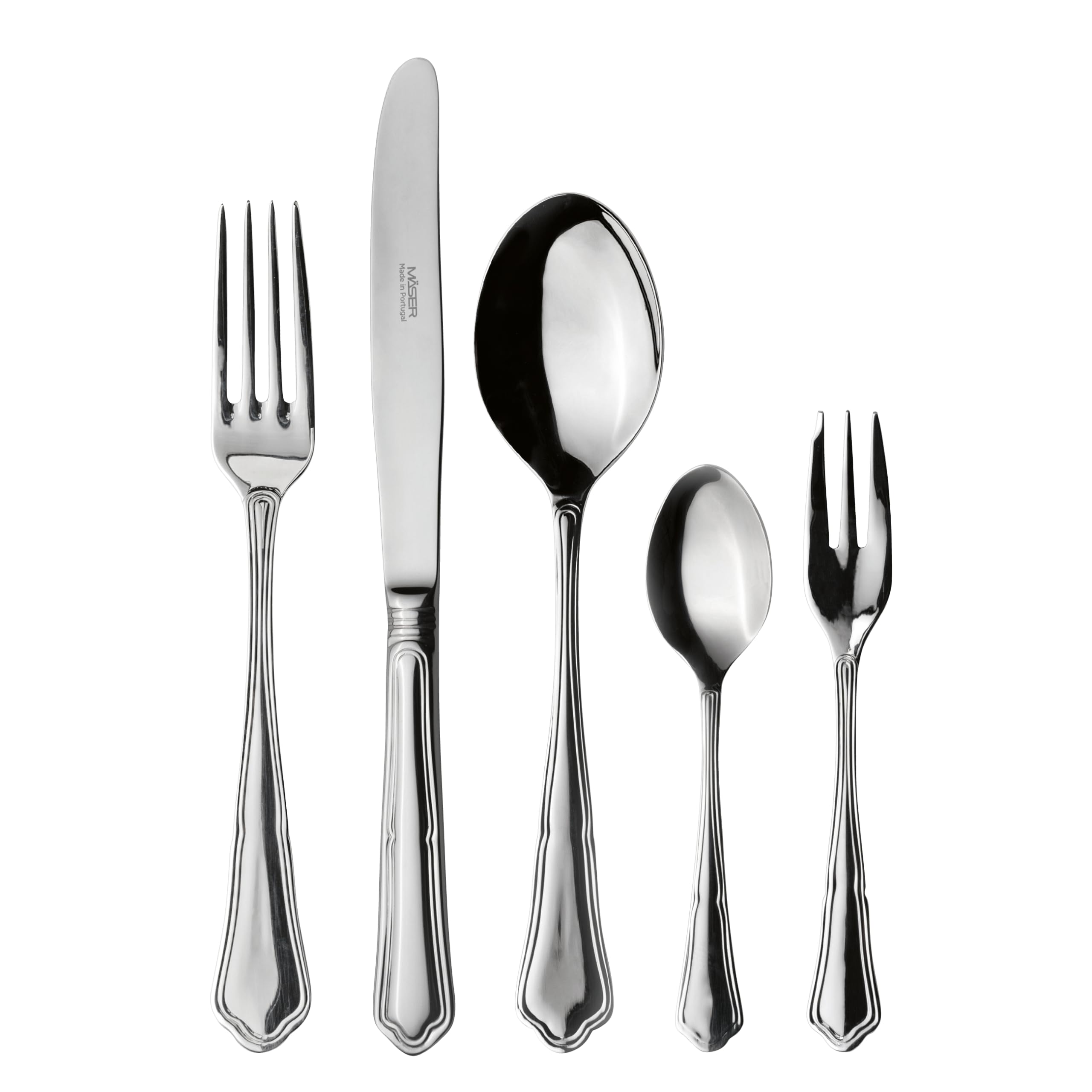 Mäser, Serie Pacifico, Besteck-Set, Edelstahl Besteck-Set für 6 Personen, Silber