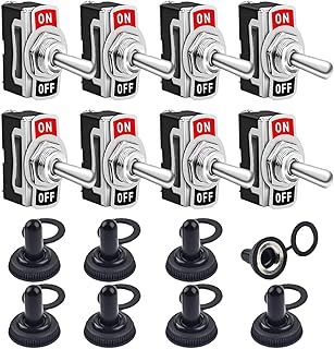 Excefore 8-Pack Heavy Duty Waterproof Toggle Switches