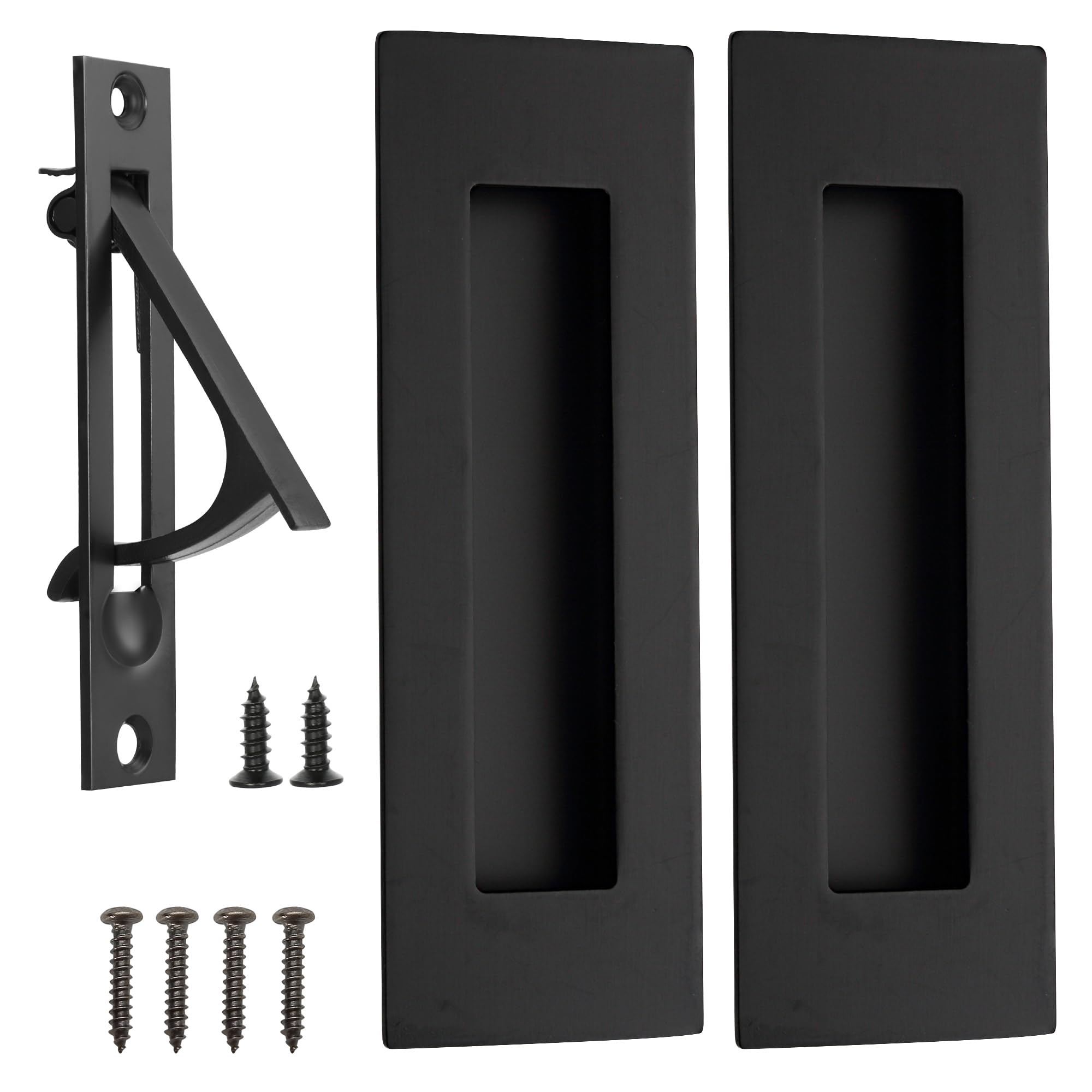 Malimali Pocket Door Pull and Edge Pull Set, Door Handle Matte Black, 3 Pcs — Amazon image 11
