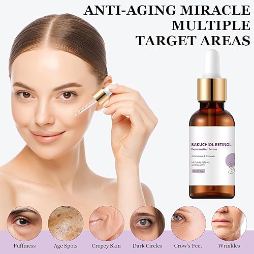 Miniatura 2 de Venature Bakuchiol - Suero de retinol, retinol y vitamina para arrugas, suero facial Bakuchiol coreano (2 piezas)