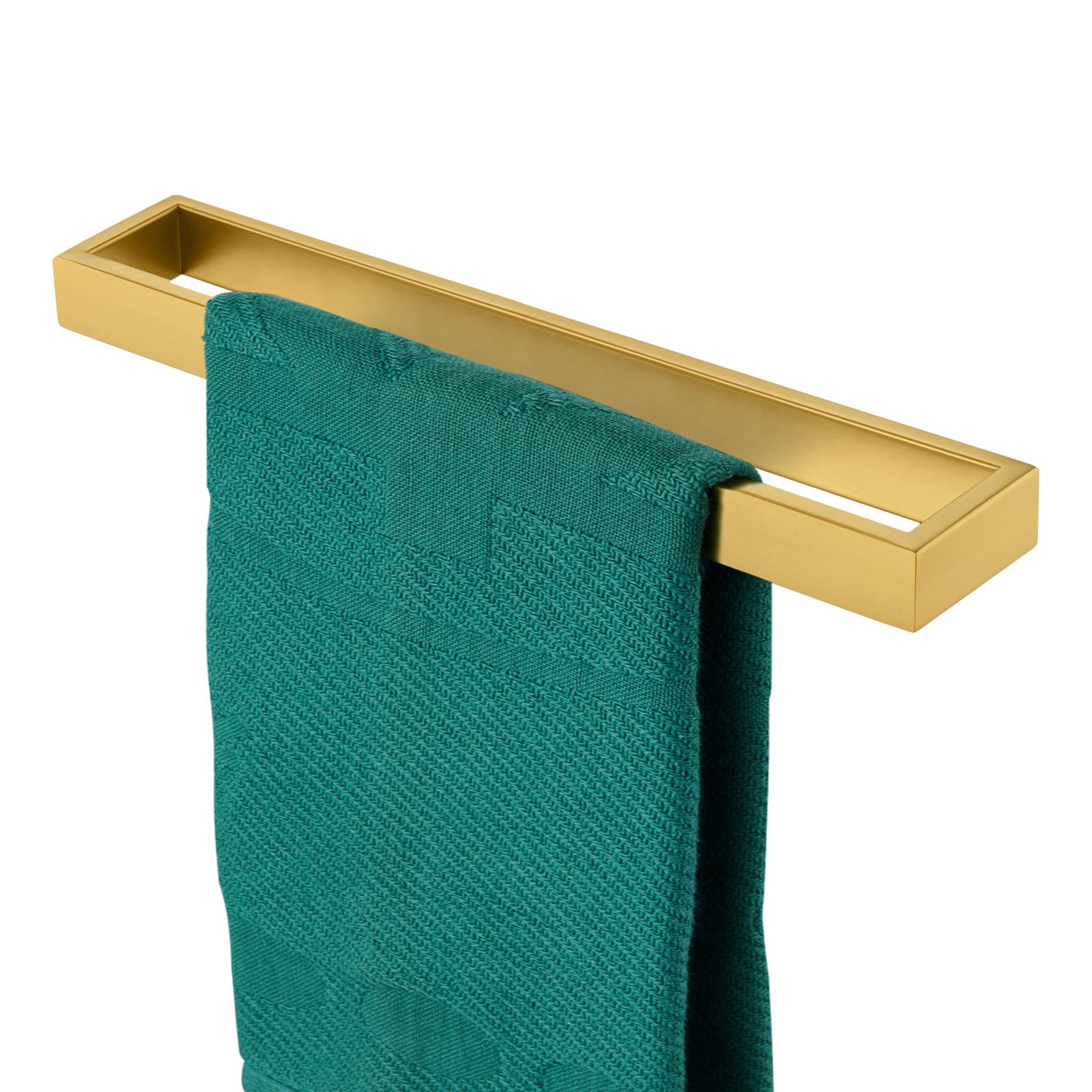 KOKOSIRI Towel Bar Brushed Gold Hand Towel Holder 12 Inch Kitchen Towel Hanger Rack Stainless Steel Bathroom Hardware Wall Mounted, 1 Pack B4008BG-L12