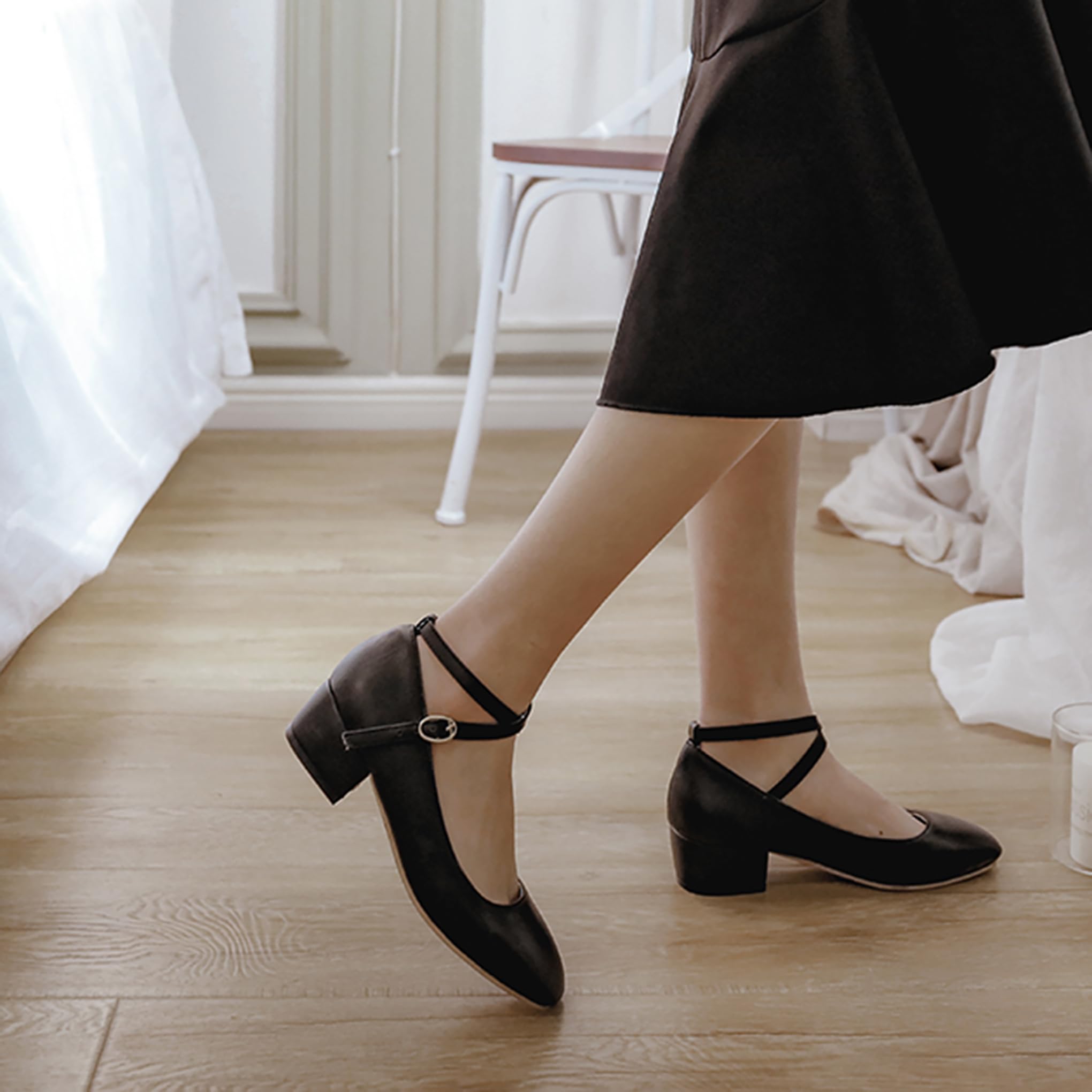 Bviennic Decollete Donna Tacco Largo Medio Numero 33-46