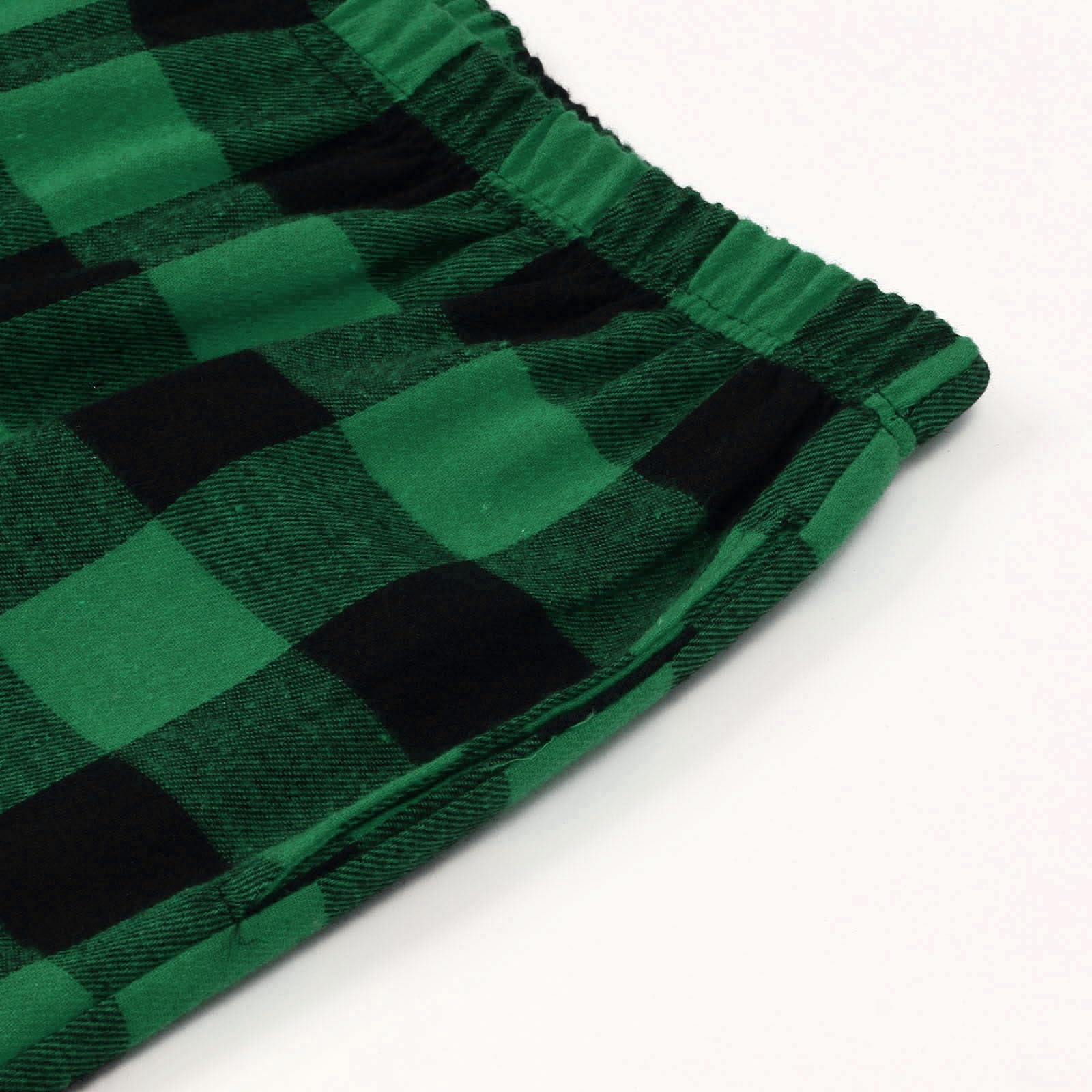 Pantalones de Pijama para Niñas, Pantalones de Sueño Largos a Cuadros, Medias de Pijama Suave con Bolsillos Traje de Niña Adulto Talla Grande