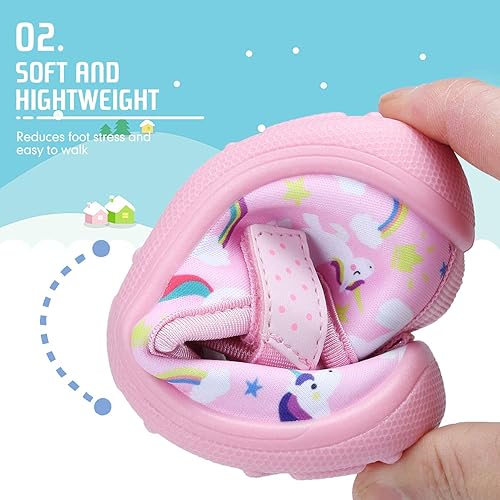 Miniatura 5 de FANTURE Zapatos de agua para niños y niñas, lindas sandalias acuáticas, playa, piscina, parque acuático, tenis acuáticos, para niños pequeños y