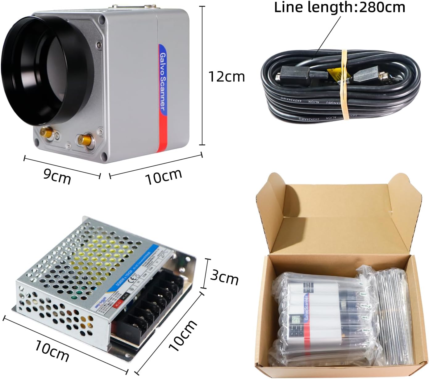 Fiber Laser Galvo Scanner Head RC1001 Input Aperture 10mm Wavelength 1064nm For Fiber Laser Marking Machine(RC1001C 1064nm)