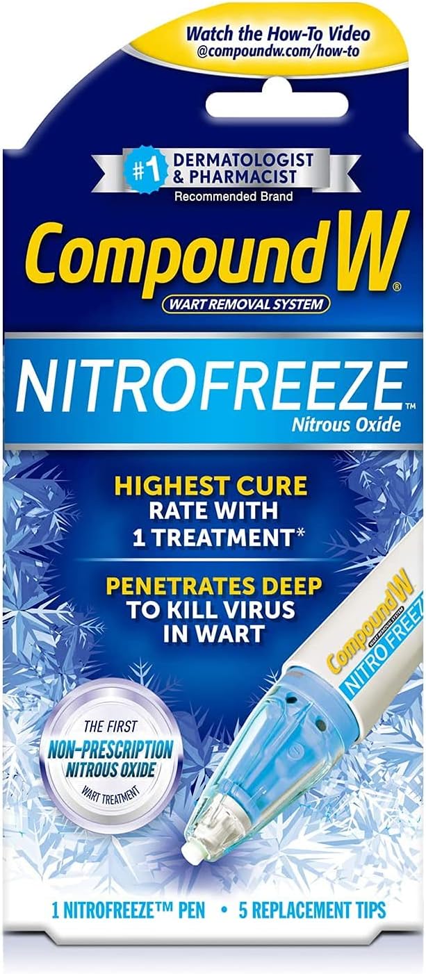 Amazon.com: Compound W Nitrofreeze | Wart Removal | 1 Pen & 5 ...