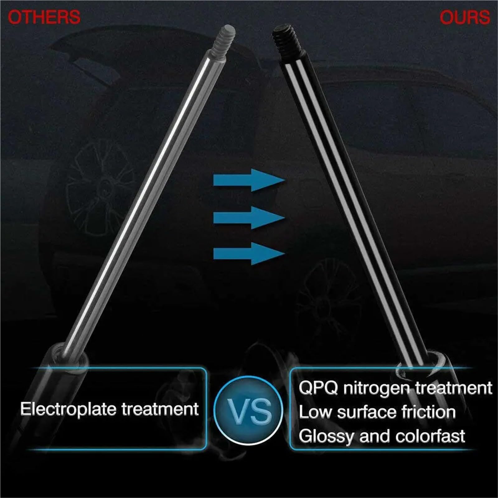 Boot Struts Podpory Tylnego Bagażnika, Amortyzatory Klapy Bagażnika 22772879 PM3380 SG330120 Pasuje do Chevroleta Corvette 2014-2019 Coupe