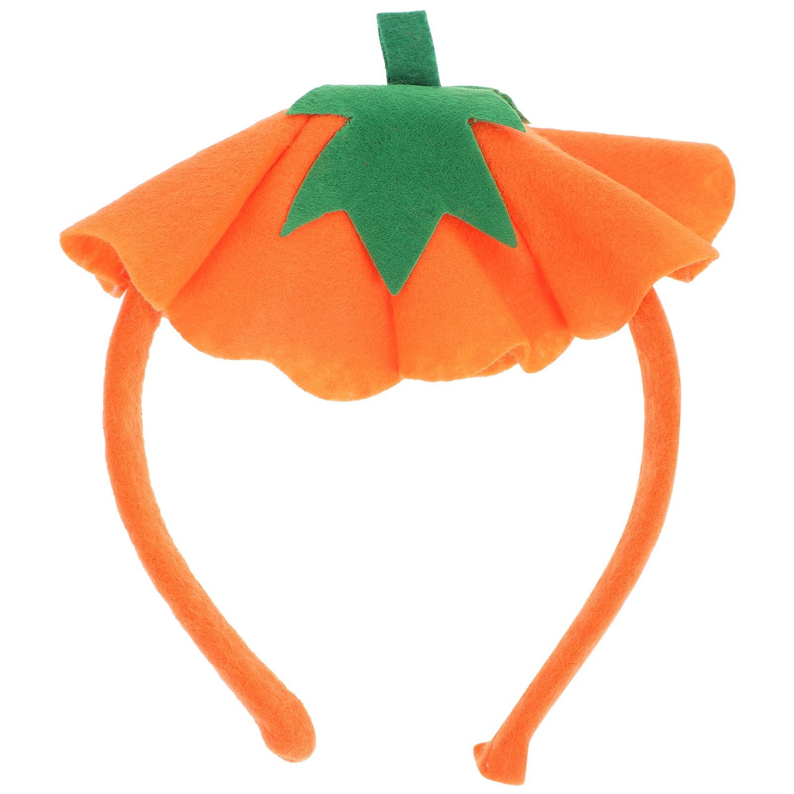 Veemoon 1Pc Halloween Pumpkin Headband Pumpkin Stem Hair Band Leaf Pumpkin Head Piece Orange Pumpkin Hat Hair Hoops Elastic Headbands Pumpkin Costume Accessories Funny Party Supplies