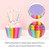 Orret Home 100 Patterned Cupcake Molds, Colorful Brownies and Muffin Containers, Paper