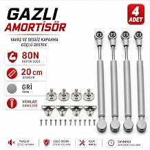 4 Adet Dolap Kapak Amortis r  80N Gri 20 cm Gazl  Piston Kapak Hidroli i Mutfak Dolab  Pistonu