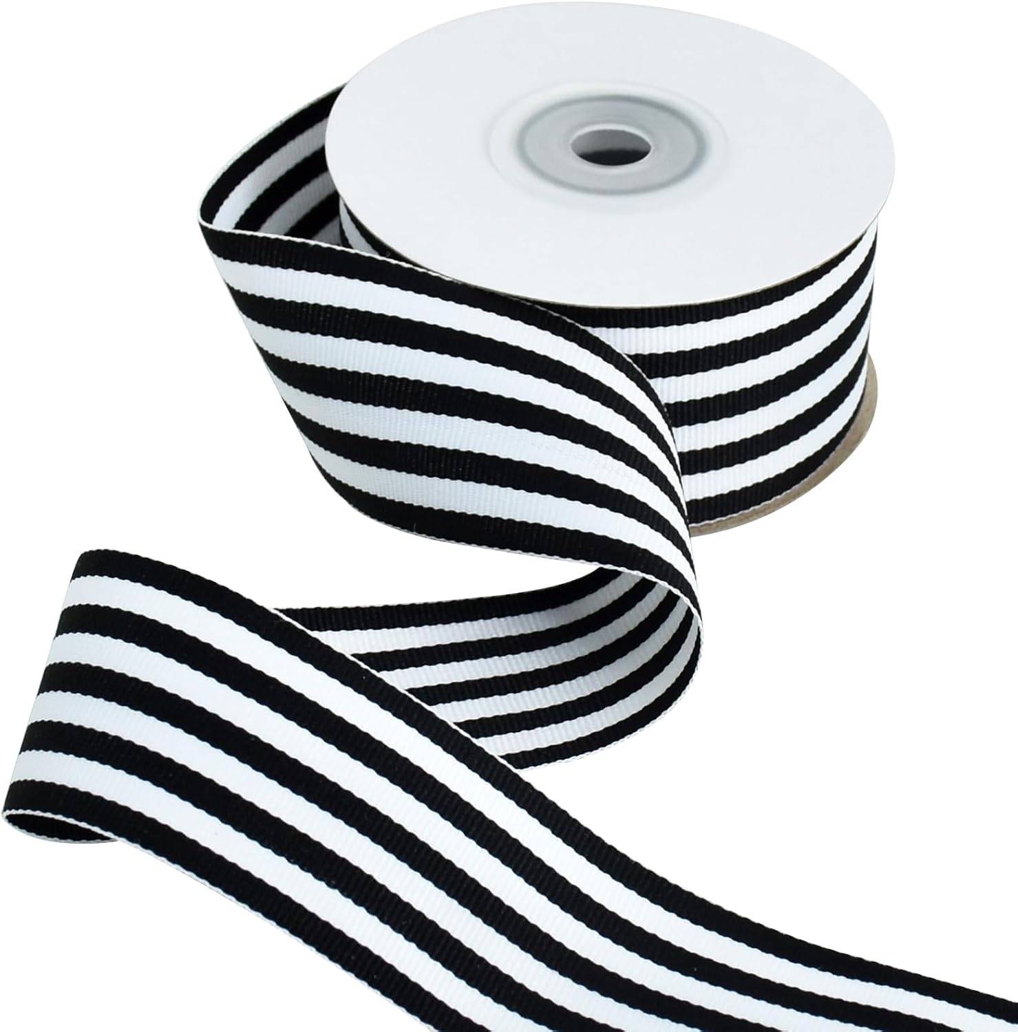 Amazon.com: TONIFUL Black White Grosgrain Striped Ribbon 1.5 Inch x 10 ...