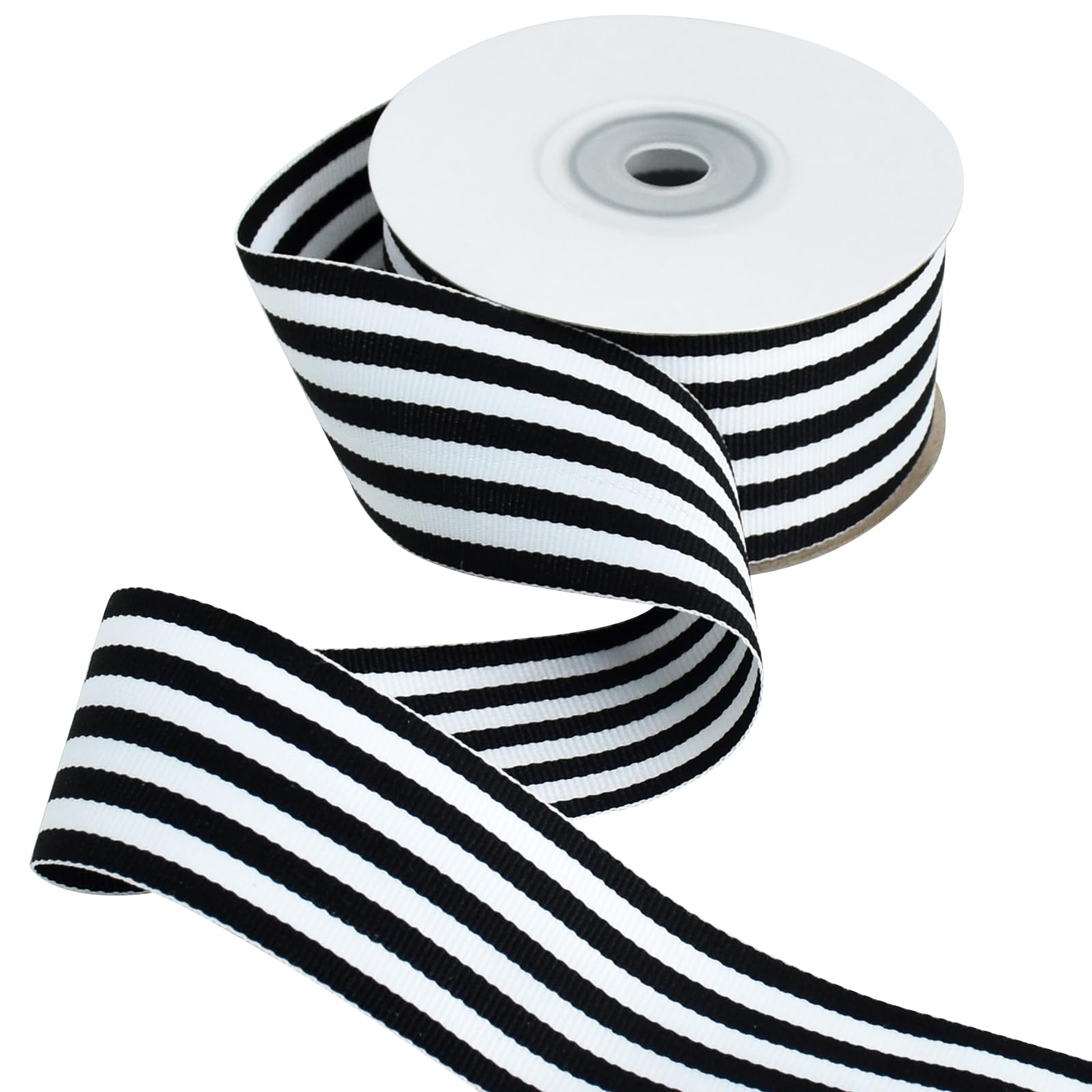 Amazon.com: TONIFUL Black White Grosgrain Striped Ribbon 1.5 Inch