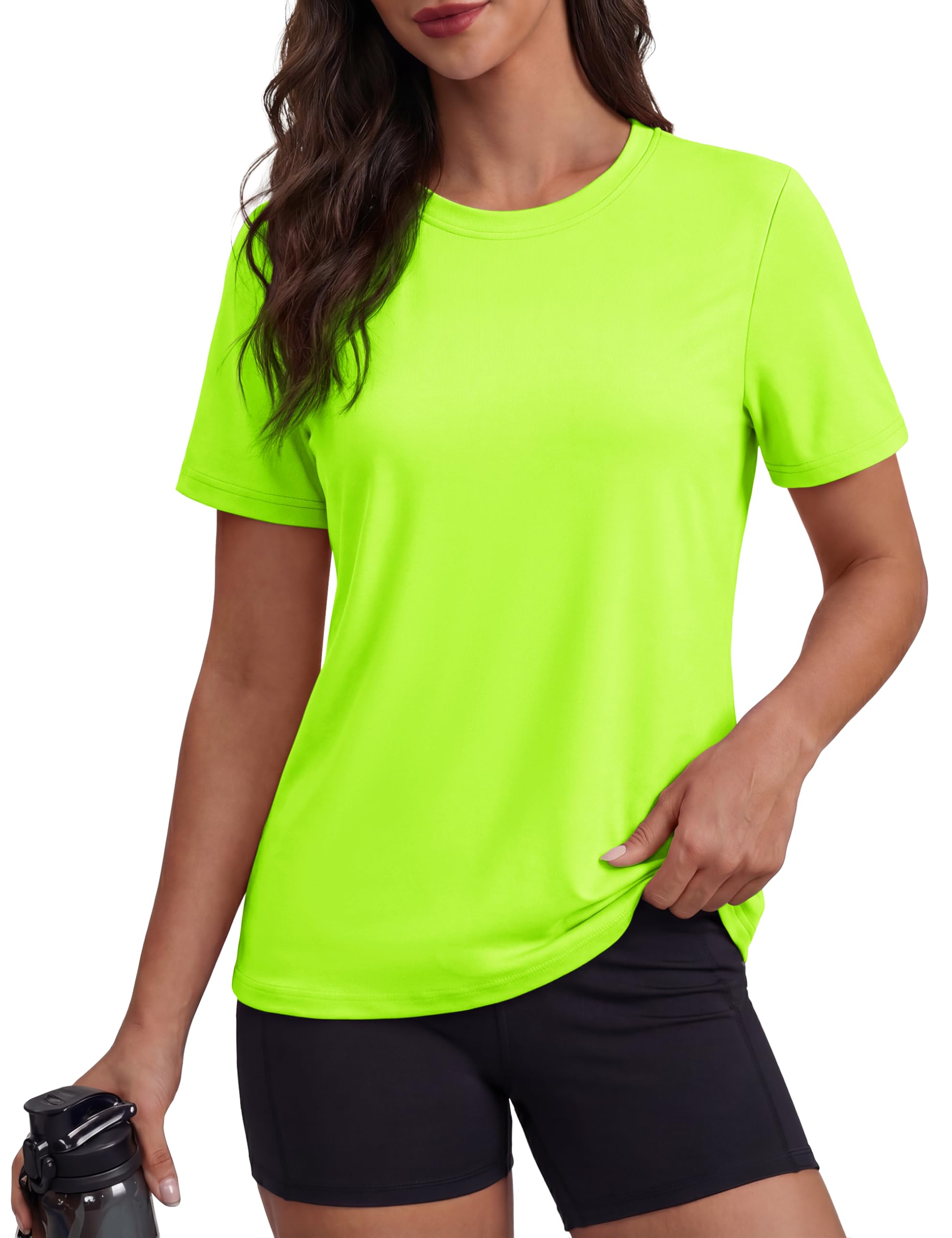 MAGCOMSEN Women's Short Sleeve Shirt UPF 80+ Sun Protection T-Shirts Quick Dry Workout Gym Running Tops