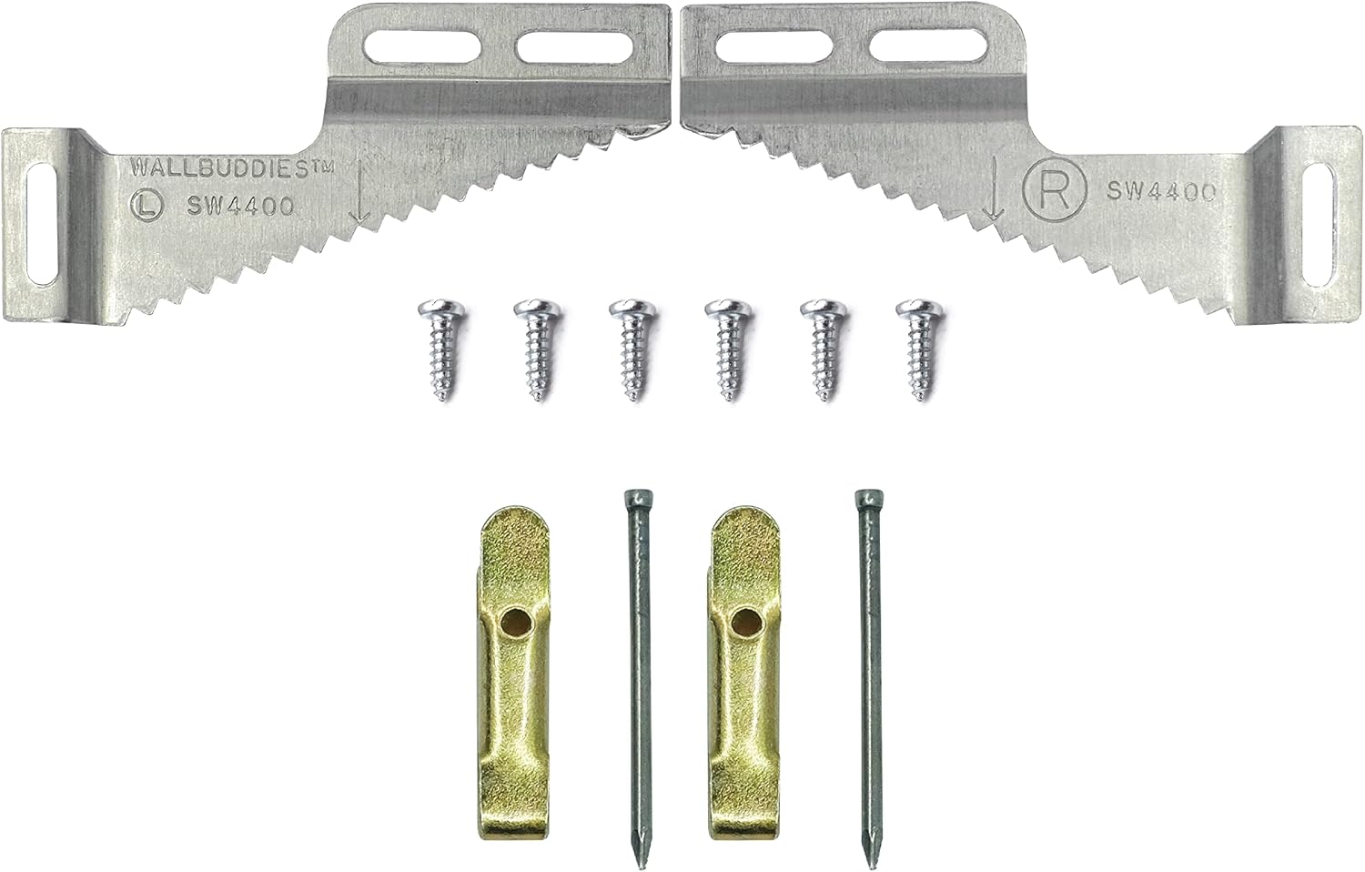 Wall Buddies Small Wall Hanger for Wood Picture Frames Supports 30