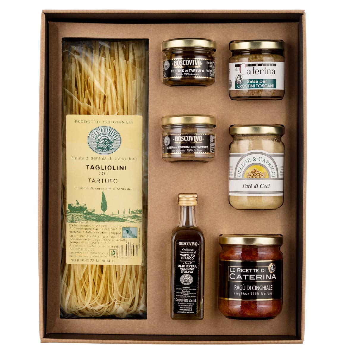 Italienisches Toskana Feinschmecker Geschenkset Chrisel mit Trüffelspezialitäten und toskanischer Feinkost Best of Toskana