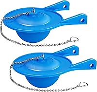 Vista 12 de Juego de 2 aletas de repuesto para inodoro de 2 pulgadas, de alto rendimiento, universal, con cadena y gancho de acero inoxidable, goma de larga