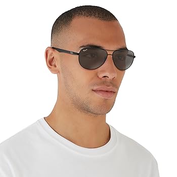 レイバンアビエーター Ray-Ban RB8313 Ray-Ban RB8313 Carbon Fibre XL (61 - 13) with Green lenses