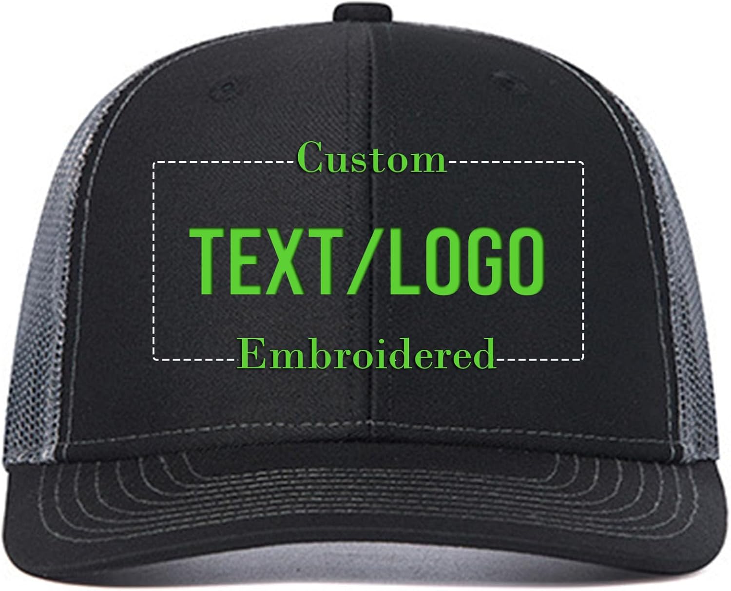 Vupouma® Custom Trucker Hat Add Your Own Text or Logo | Personalized Trucker Cap | Embroidered Hat for Men Women Baseball Hat